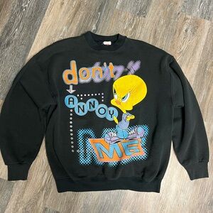 Vintage Looney Tunes Tweety Bird Sweatshirt Size Medium Large